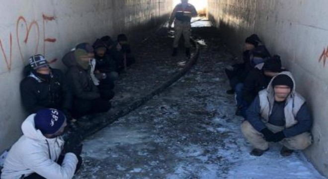  Pasinler'de düzensiz göçmen operasyonu